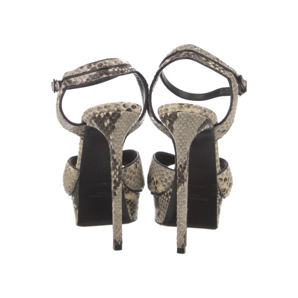 Saint Laurent Python Embossed Leather Bianca Plat… - image 4